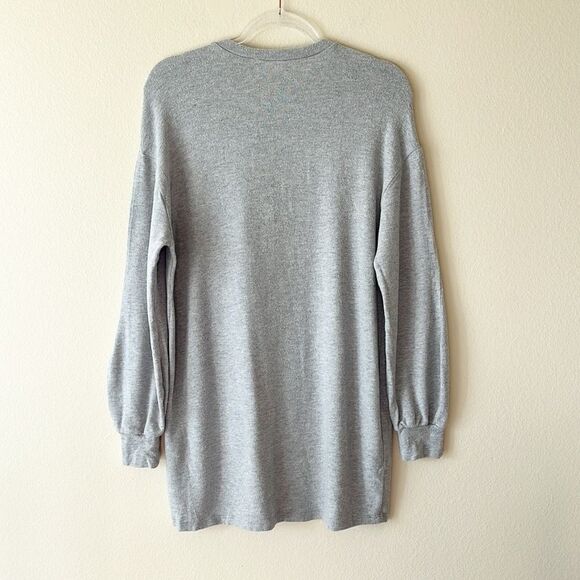 Reformation Gray Oversized Long Sleeves Shirt Dress - Picture 7 of 12